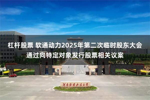 杠杆股票 软通动力2025年第二次临时股东大会通过向特定对象发行股票相关议案