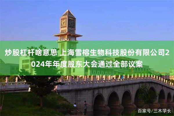 炒股杠杆啥意思 上海雪榕生物科技股份有限公司2024年年度股东大会通过全部议案
