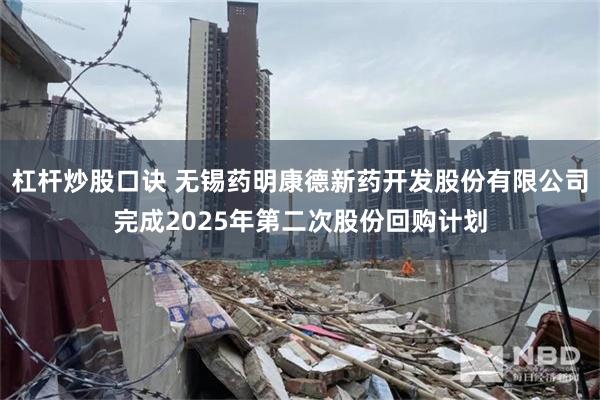 杠杆炒股口诀 无锡药明康德新药开发股份有限公司完成2025年第二次股份回购计划