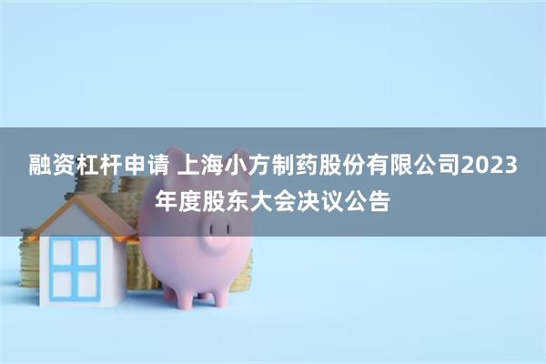 融资杠杆申请 上海小方制药股份有限公司2023年度股东大会决议公告