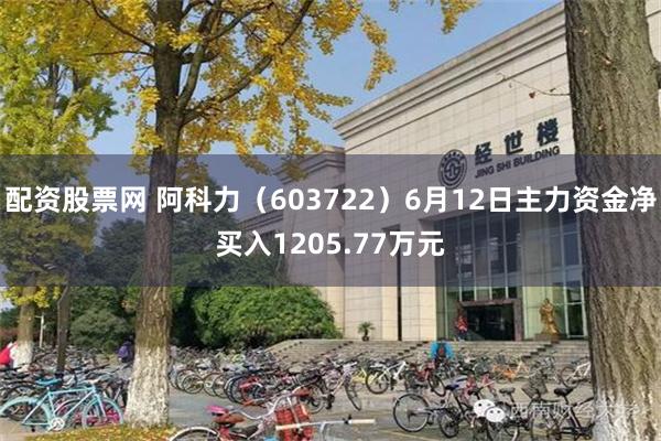 配资股票网 阿科力（603722）6月12日主力资金净买入1205.77万元