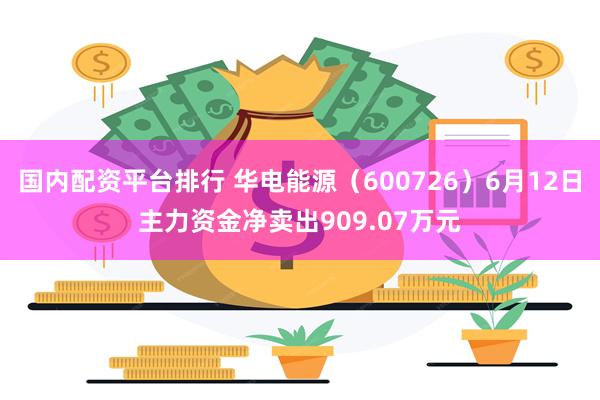 国内配资平台排行 华电能源(600726)6月12日主力资金净卖出909.07万元