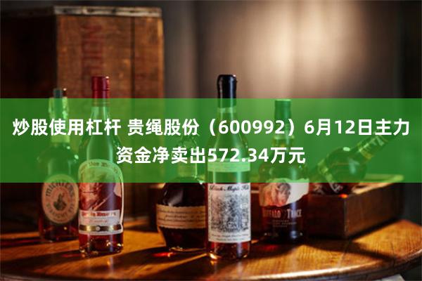 炒股使用杠杆 贵绳股份(600992)6月12日主力资金净卖出572.34万元
