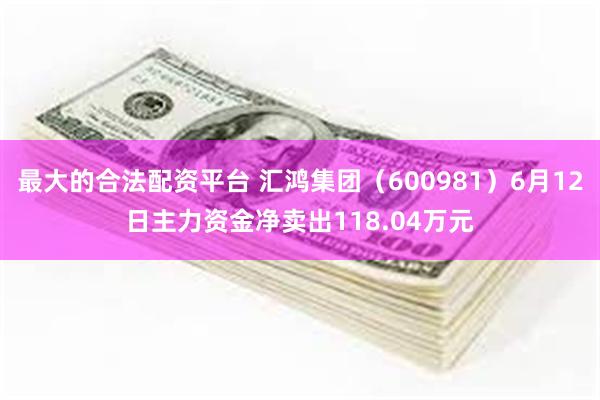 最大的合法配资平台 汇鸿集团（600981）6月12日主力资金净卖出118.04万元