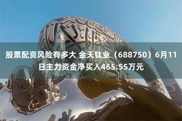 股票配资风险有多大 金天钛业（688750）6月11日主力资金净买入465.55万元