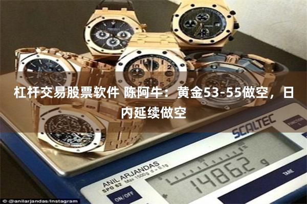 杠杆交易股票软件 陈阿牛：黄金53-55做空，日内延续做空