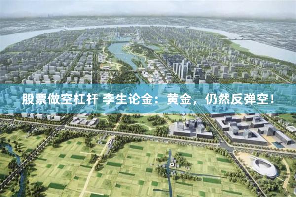 股票做空杠杆 李生论金：黄金，仍然反弹空！