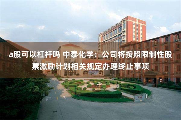 a股可以杠杆吗 中泰化学：公司将按照限制性股票激励计划相关规定办理终止事项
