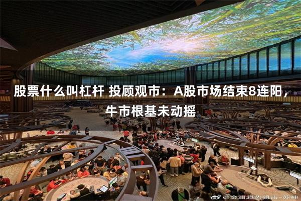 股票什么叫杠杆 投顾观市：A股市场结束8连阳，牛市根基未动摇