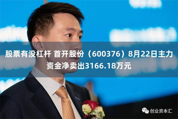 股票有没杠杆 首开股份(600376)8月22日主力资金净卖出3166.18万元