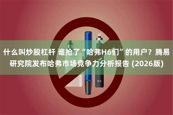 什么叫炒股杠杆 谁抢了“哈弗H6们”的用户？腾易研究院发布哈弗市场竞争力分析报告 (2026版)
