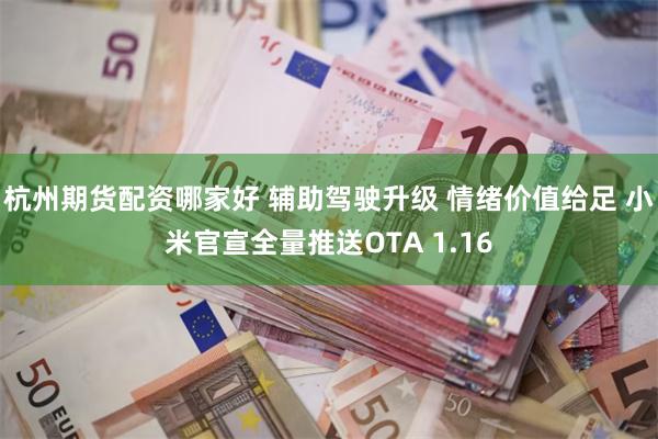 杭州期货配资哪家好 辅助驾驶升级 情绪价值给足 小米官宣全量推送OTA 1.16