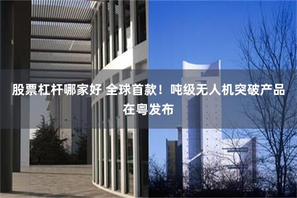 股票杠杆哪家好 全球首款！吨级无人机突破产品在粤发布