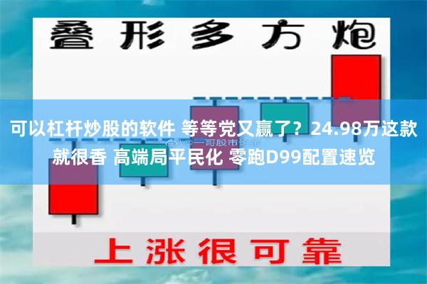 可以杠杆炒股的软件 等等党又赢了？24.98万这款就很香 高端局平民化 零跑D99配置速览