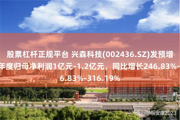 股票杠杆正规平台 兴森科技(002436.SZ)发预增，预计半年度归母净利润1亿元-1.2亿元，同比增长246.83%-316.19%