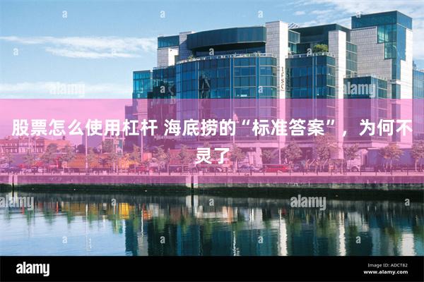 股票怎么使用杠杆 海底捞的“标准答案”,为何不灵了