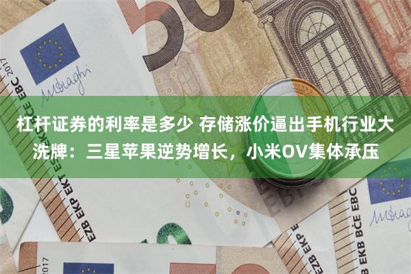 杠杆证券的利率是多少 存储涨价逼出手机行业大洗牌：三星苹果逆势增长，小米OV集体承压