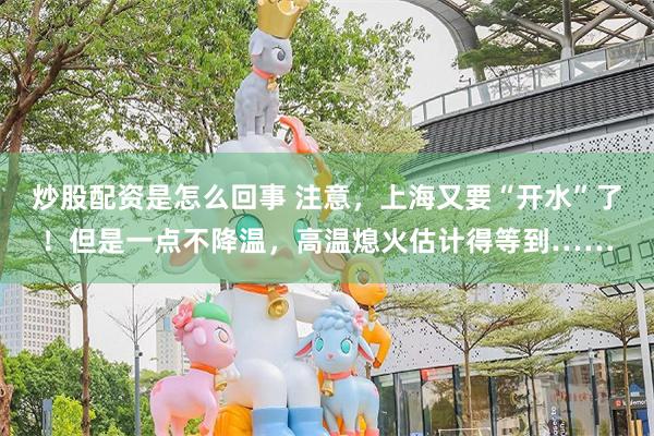 炒股配资是怎么回事 注意,上海又要“开水”了!但是一点不降温,高温熄火估计得等到……