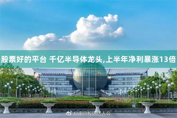 股票好的平台 千亿半导体龙头,上半年净利暴涨13倍