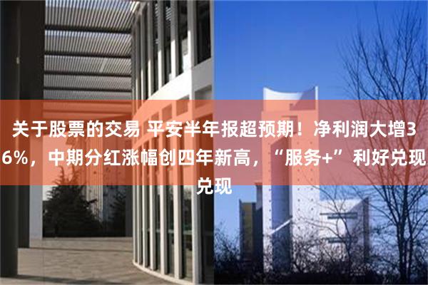 关于股票的交易 平安半年报超预期！净利润大增36%，中期分红涨幅创四年新高，“服务+” 利好兑现