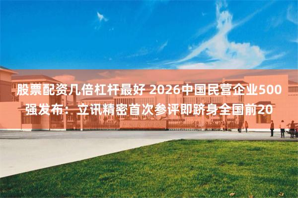 股票配资几倍杠杆最好 2026中国民营企业500强发布:立讯精密首次参评即跻身全国前20