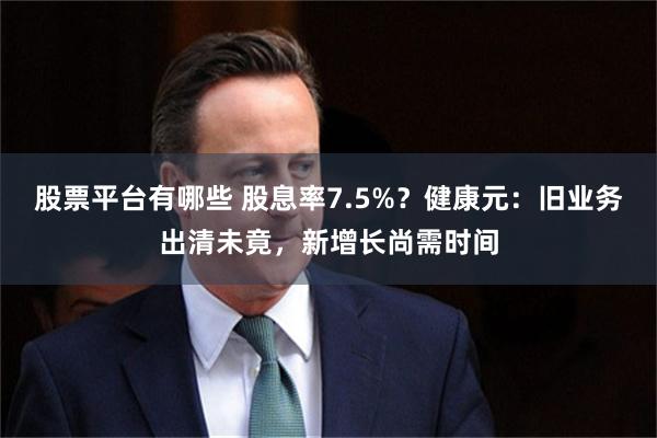 股票平台有哪些 股息率7.5%？健康元：旧业务出清未竟，新增长尚需时间